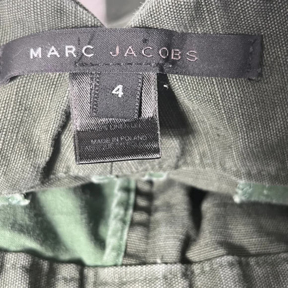 Marc Jacobs Two-Toned Capri Linen Pants Green Size 4 - Picture 10 of 15